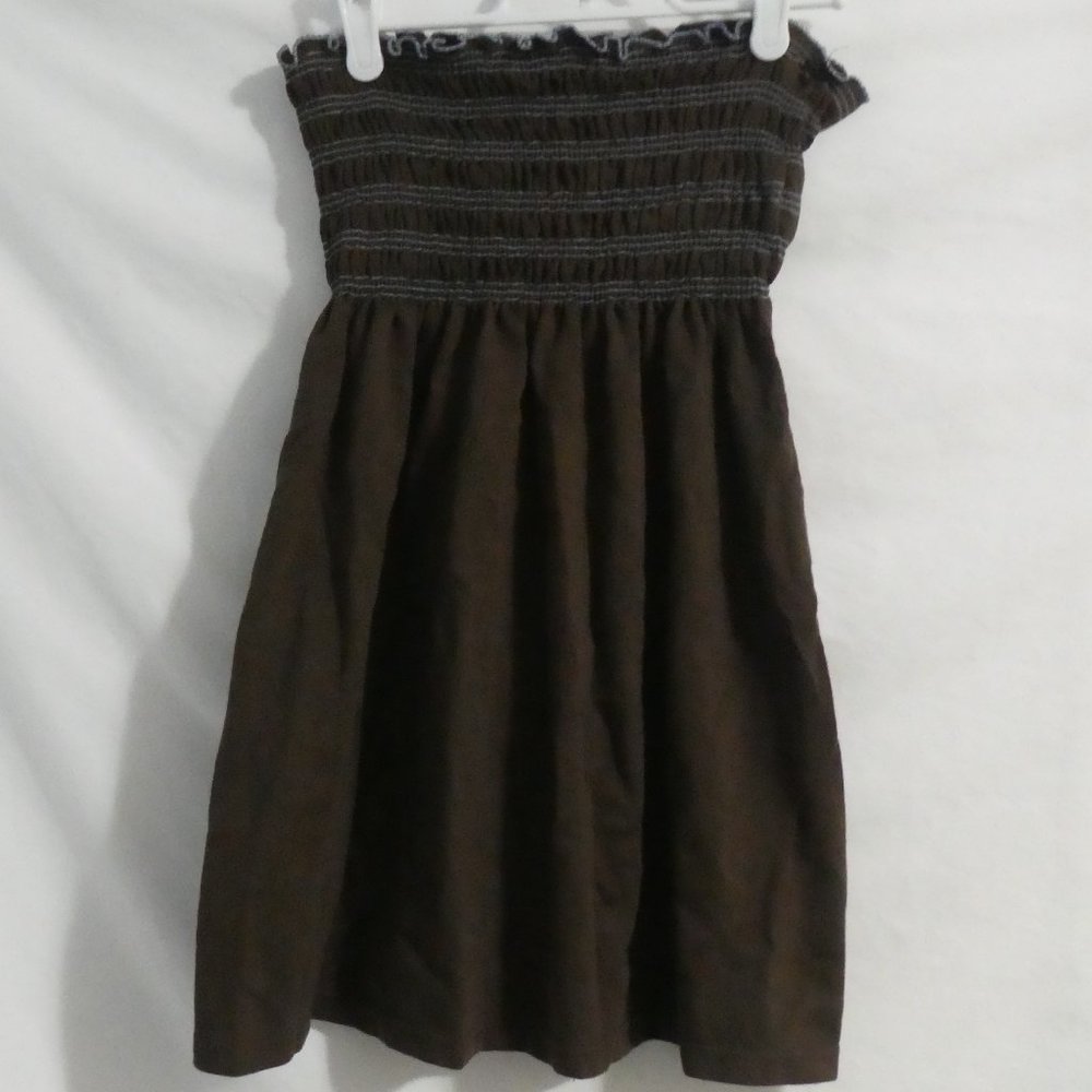 SIRENS | large | Brown Sleeveless Summer Dress | Made In Canada | Vintage